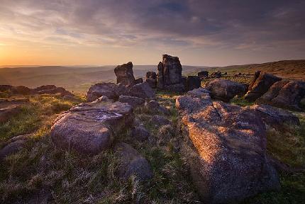 Rock formations called Kinder Stones on top of Pots 'n Pans (Pots